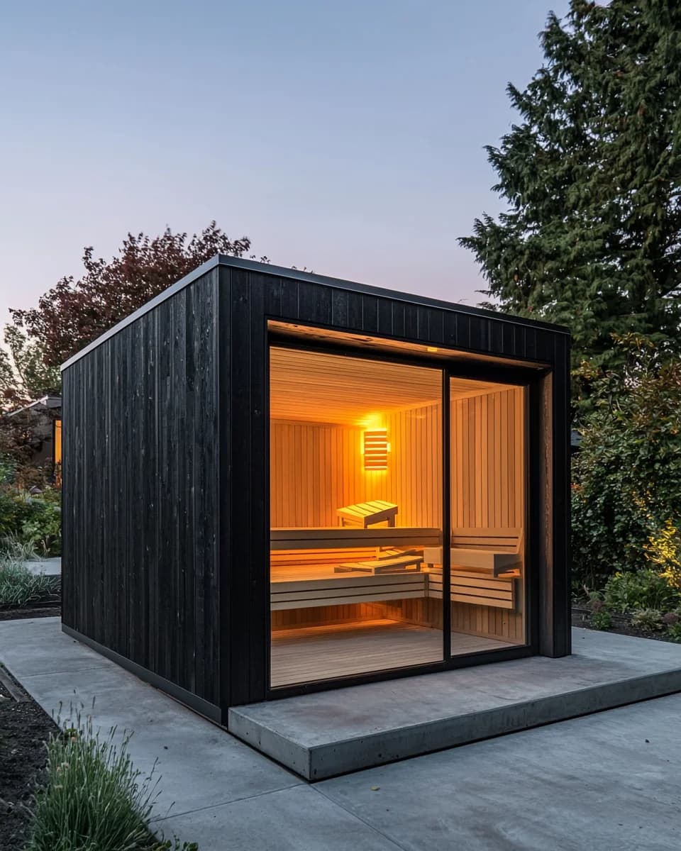 Cube Sauna mit modernem Design